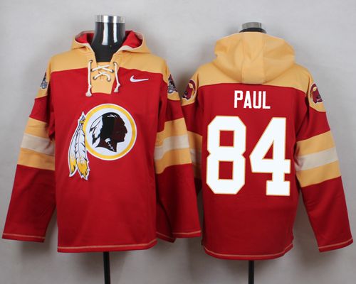 Nike Redskins #84 Niles Paul Burgundy Red Player Pullover NFL Hoodie - Click Image to Close